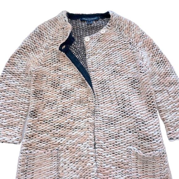 French Connection Oversized Chunky Knit Wool Sweater Coat - Picture 4 of 10